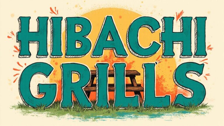 backyard chef wowing hibachi grills table
