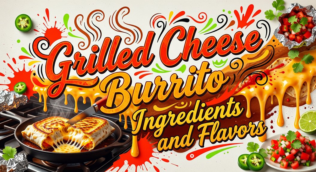 cheesy grilled burrito flavors