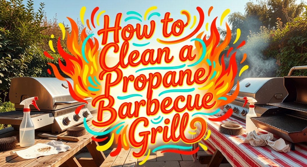 clean propane barbecue grill thoroughly