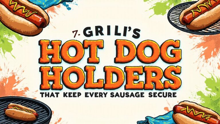 grilled sausage securing hot dog holders