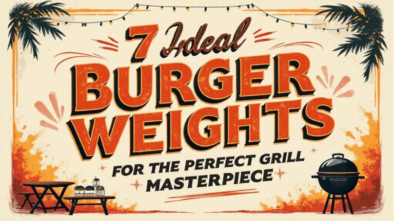 ideal burger weights grill masterpiece