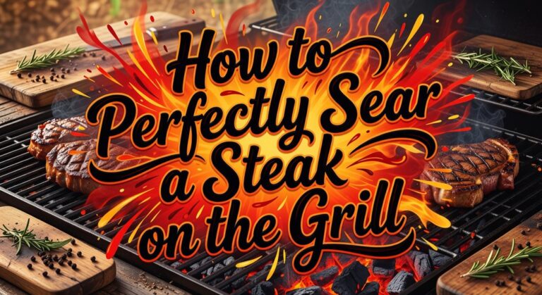 perfectly sear steak on grill