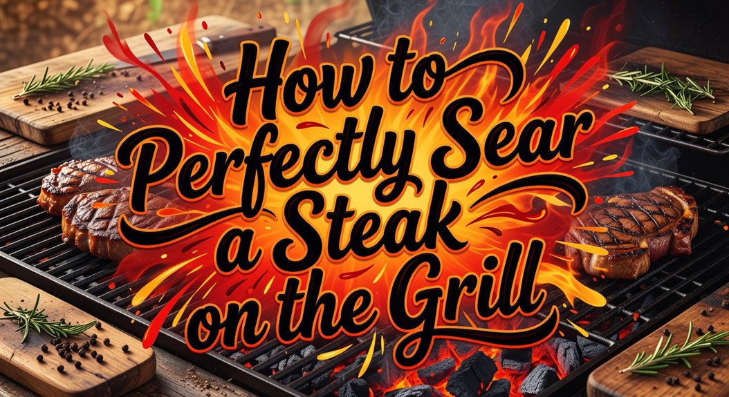 perfectly sear steak on grill