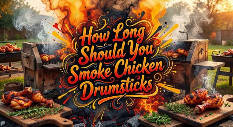 smoke chicken drumsticks for sufficient duration