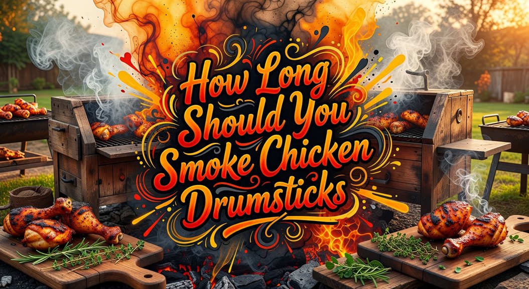 smoke chicken drumsticks for sufficient duration
