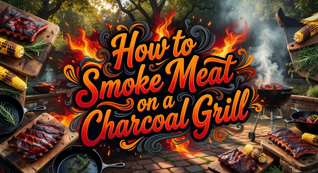 smoke meat with charcoal grill